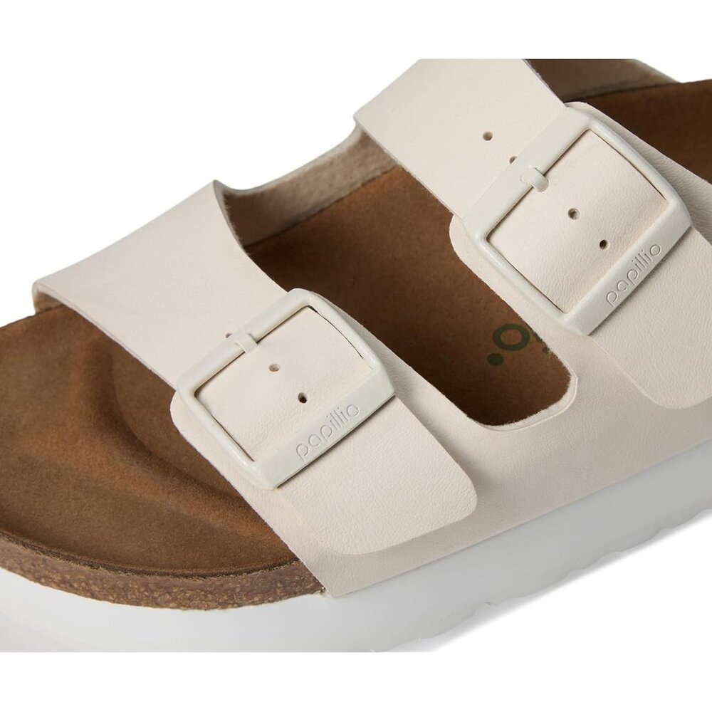Papillio by Birkenstock $125 Arizona Platform Sandal - Vegan Eggshell Sz 39N NIB - Picture 4 of 6